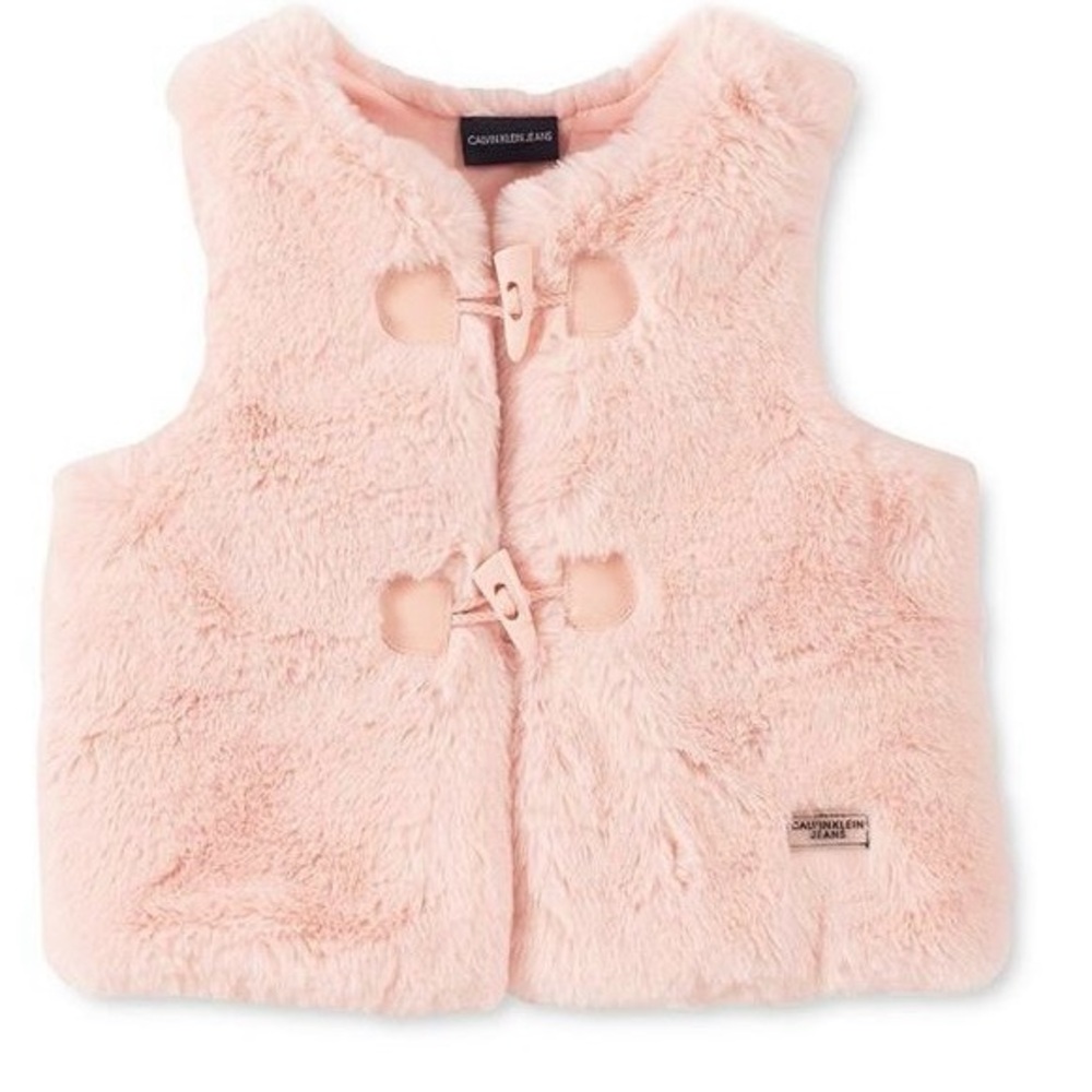 Calvin Klein Jeans Light Pink Faux Fur Baby Vest